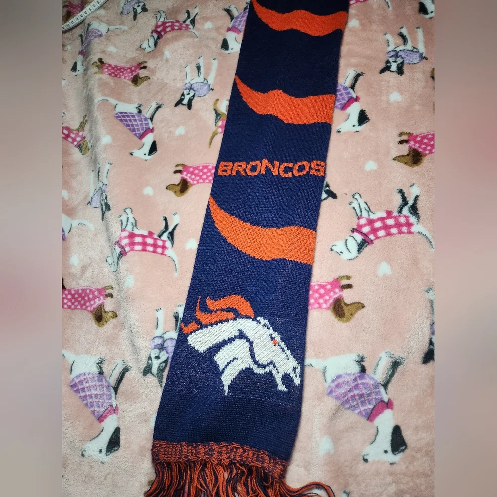 Orange and Blue Broncos Scarf 68inches